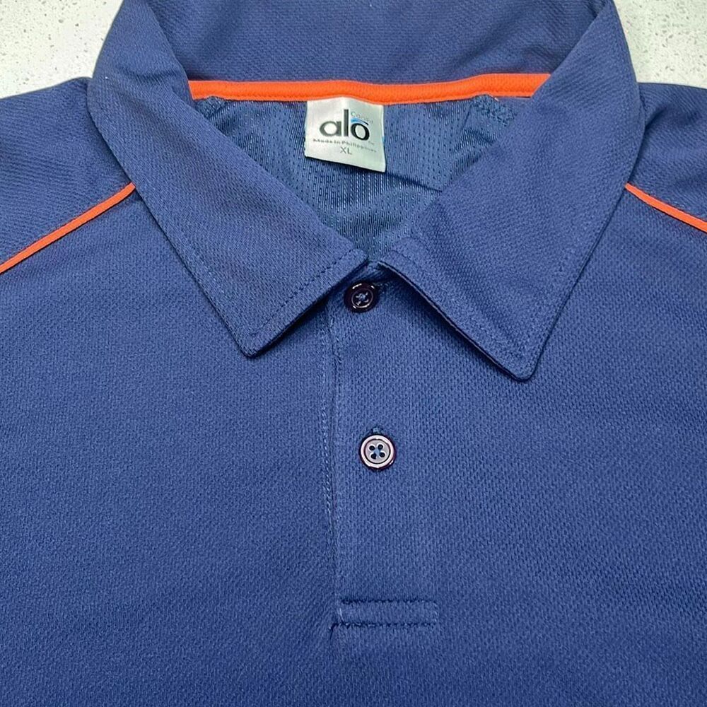 Alo Coolfit Polyester Blue Polo Men’s XL